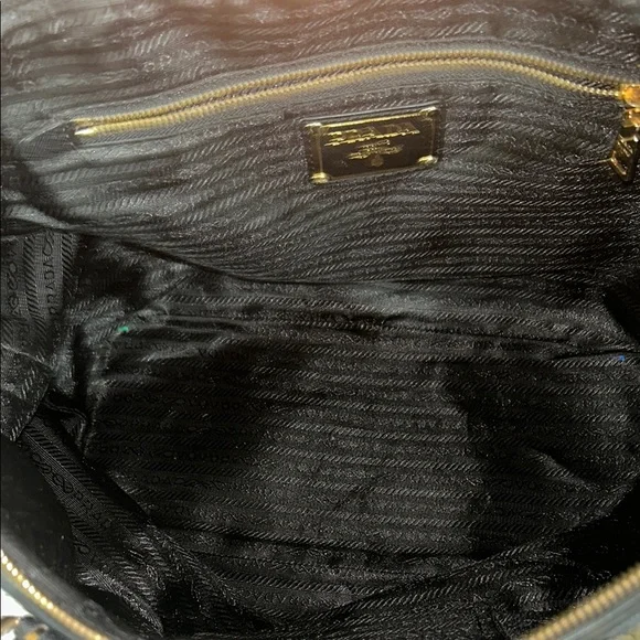 Prada Black Nylon Large Tote Bag with Leather Trim & Strap - Picture 10 of 17